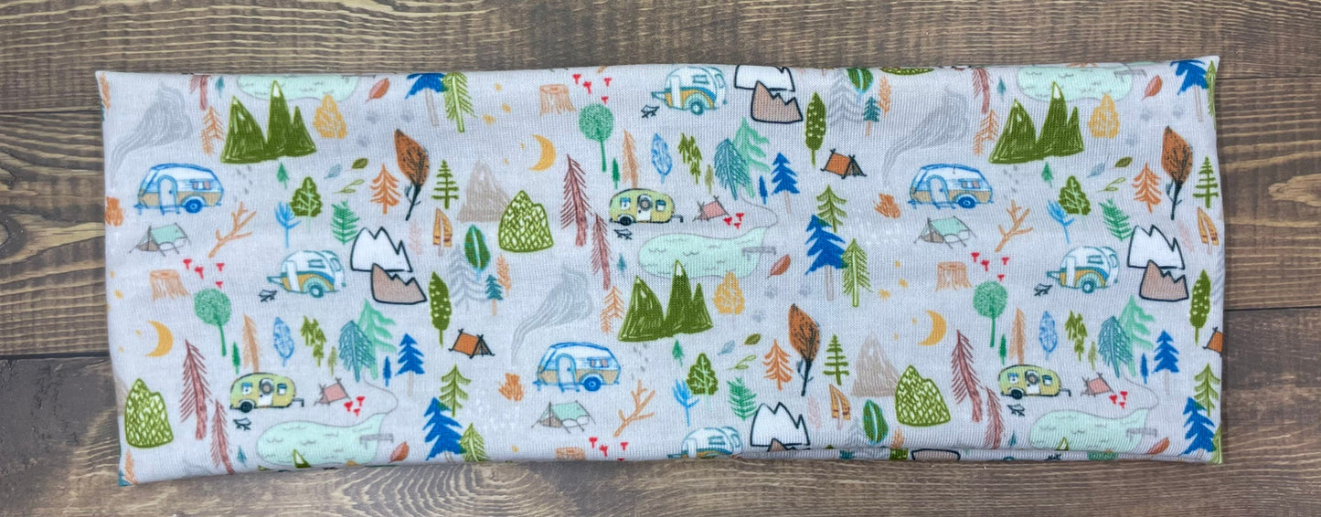 Handmade Alaska Headband: Bison, Fox, Bear Forest Print