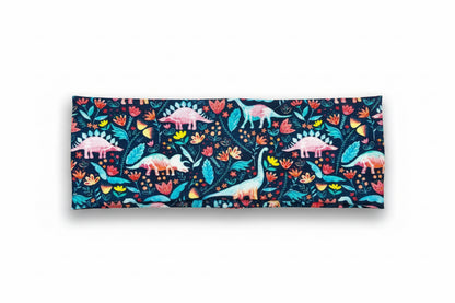 Dino Floral Headband Jersey Knit Soft Headbands T Rex Bandeau Dino Flower and  Bones
