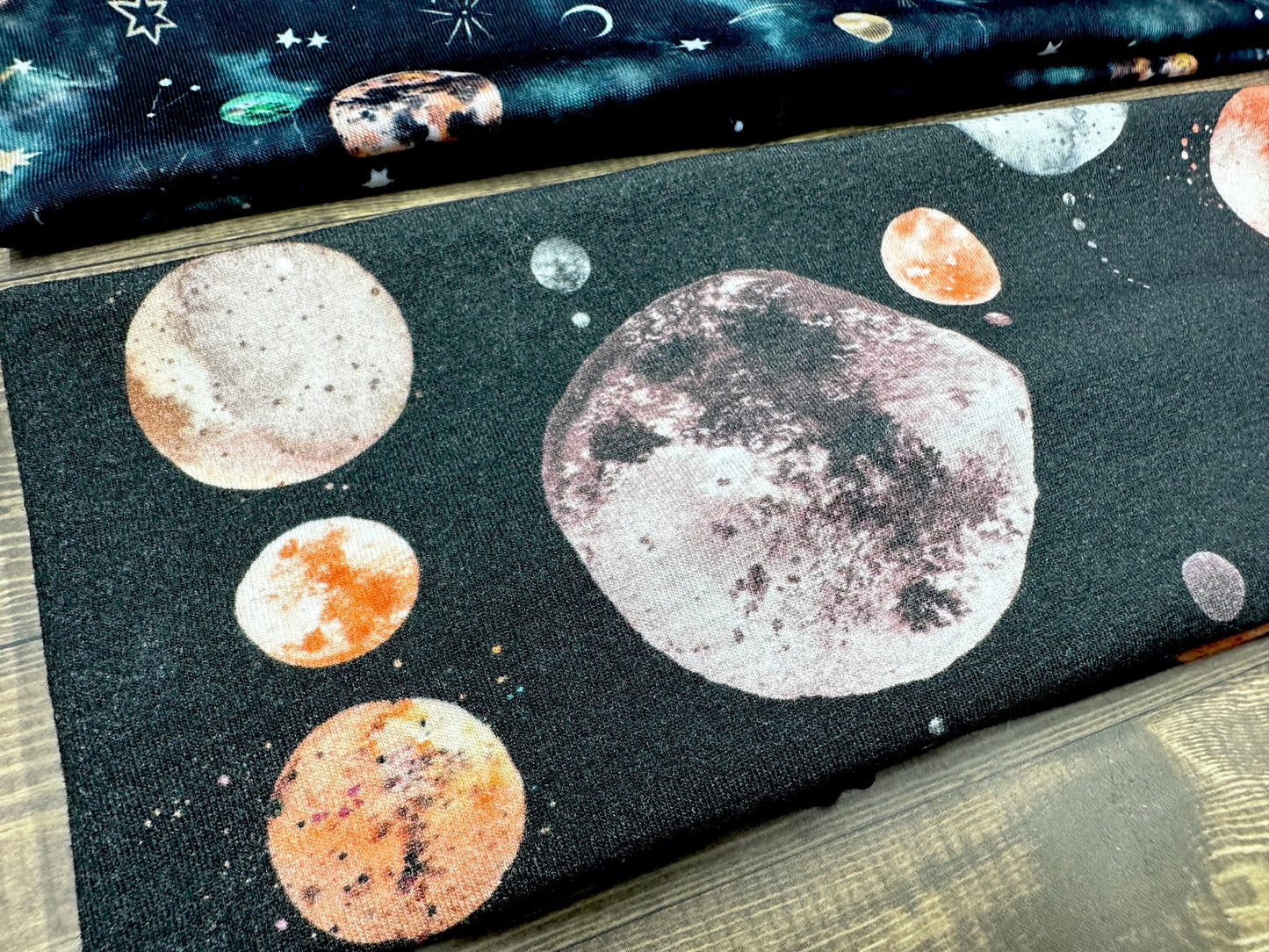 Space Planets and Moons Jersey Knit Soft Headbands Blood Moon Galaxy Stars