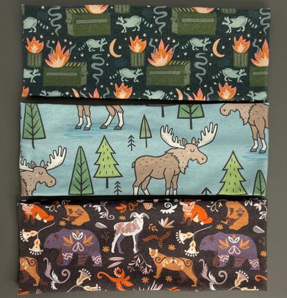 Wilderness Animals Moose Raccoons Handmade Headbands Jersey Knit Soft