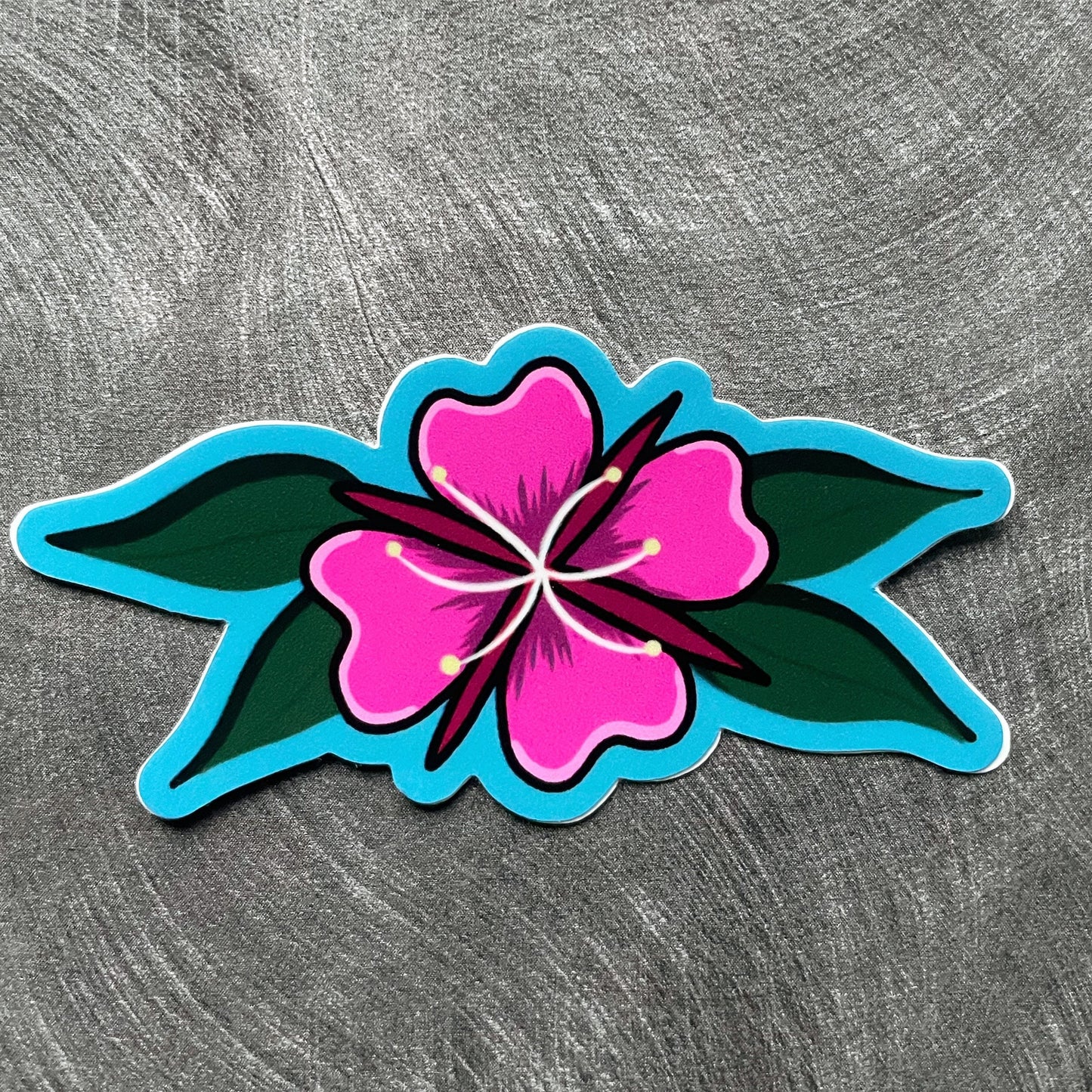 Alaska Sticker Fireweed Up close Floral Decal Waterproof Latop and Waterbottle Stickers