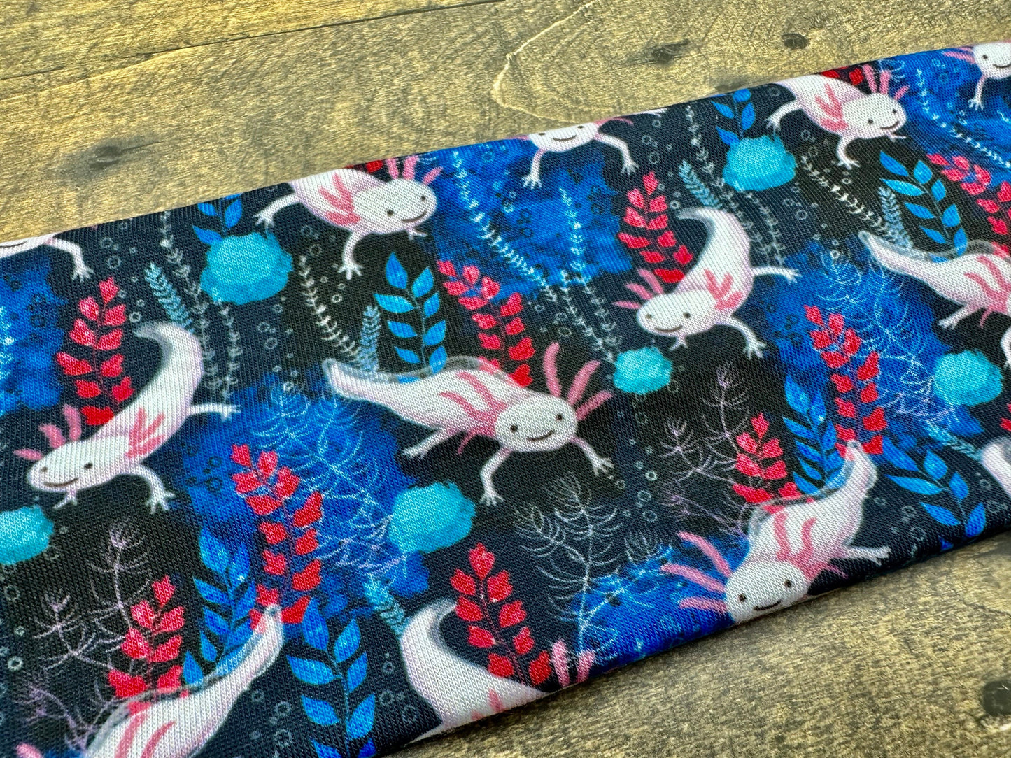Handmade Axlotyl Headband: Soft Jersey Knit Animal Print