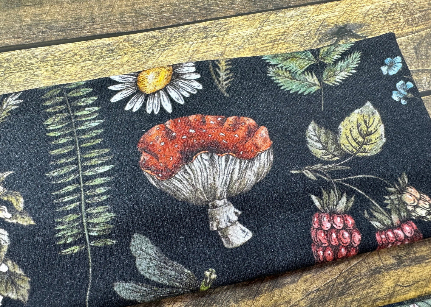 Handmade Mushroom House Headband: Soft Jersey Knit
