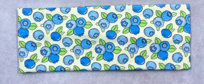 Alaskan Blueberries and Iris Flowers Handmade Headbands Jersey Knit Soft