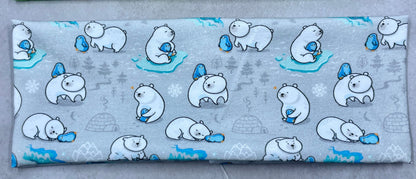 Handmade Mountains & Polar Bears Jersey Knit Headband