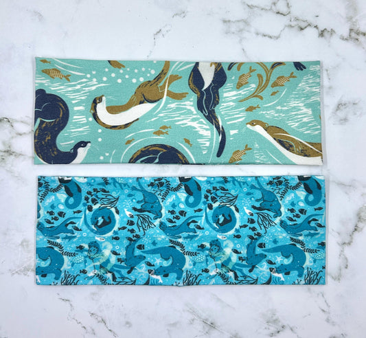 Handmade Sea Otter Headband: Soft Jersey Knit Bandeau