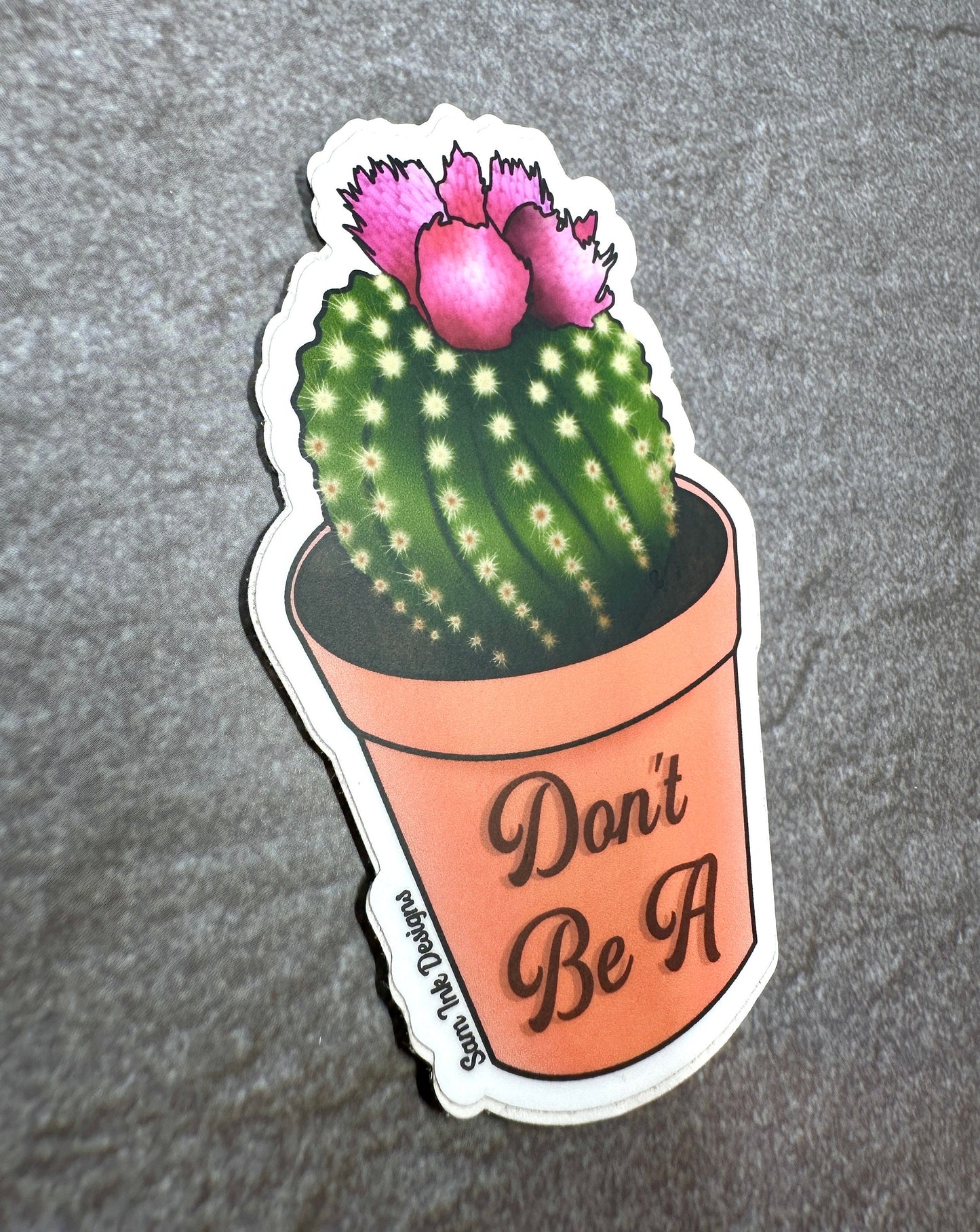 Cactus Sticker Dont Be A Prick Waterproof Laptop Decal and Bumper Sticker