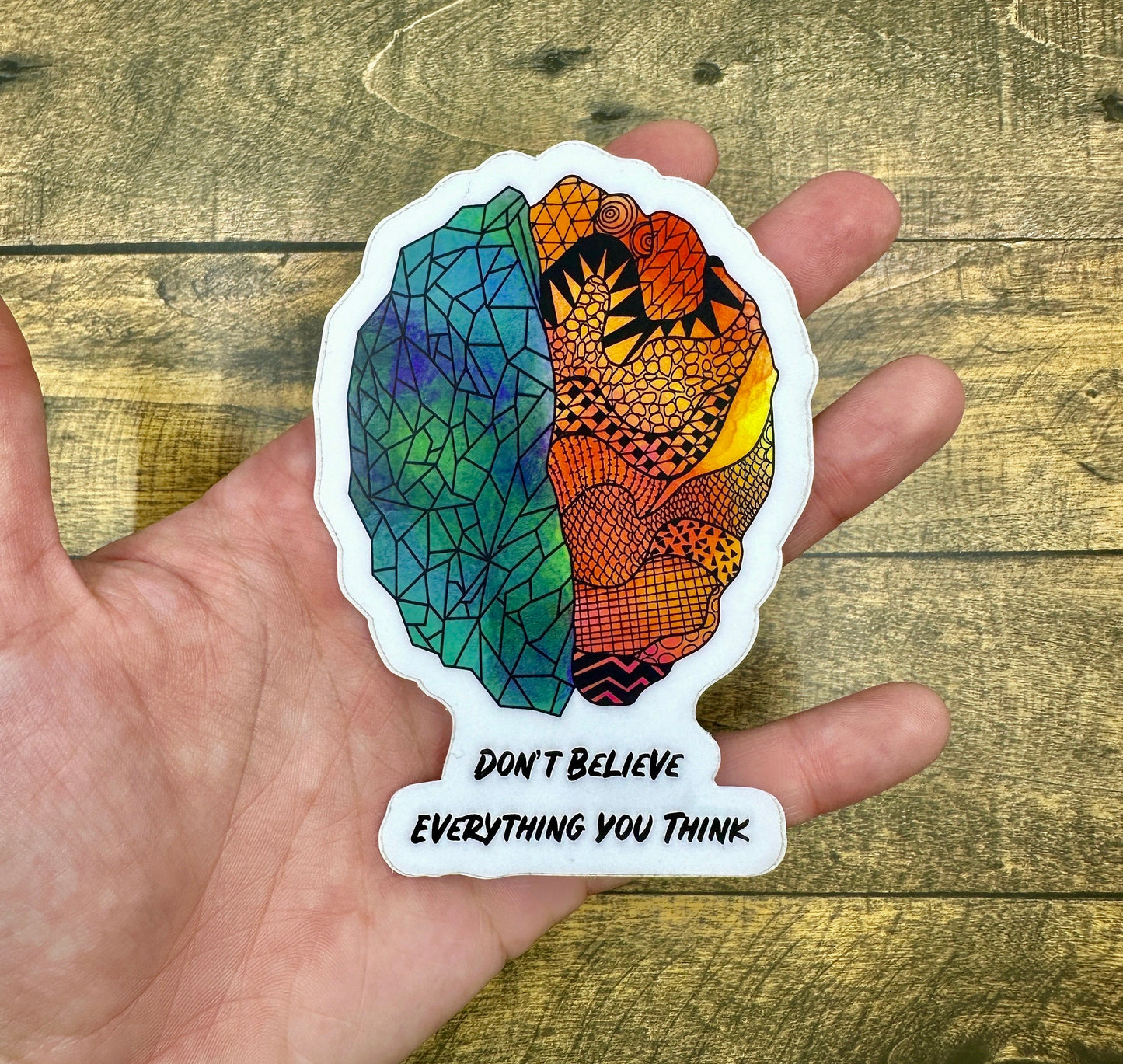 Brain Sticker: Mental Health Awareness, Waterproof Laptop Decal