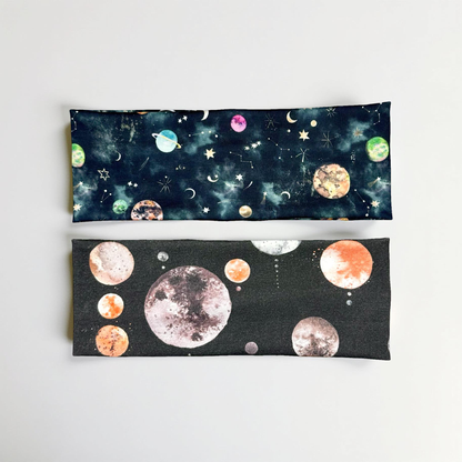 Space Planets and Moons Jersey Knit Soft Headbands Blood Moon Galaxy Stars