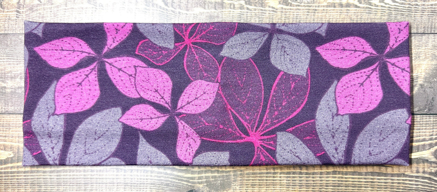 Violet Headbands, Handmade Knit Flower Bandeau