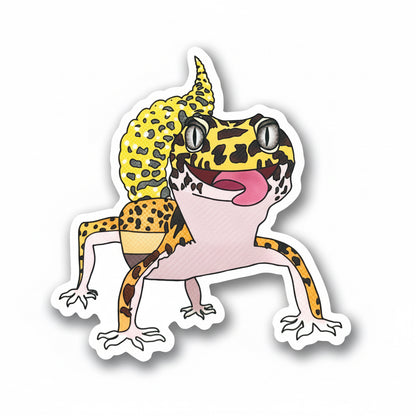 Leopard Gecko Sticker Waterproof Cute Animal Laptop and Water Bottle Decal