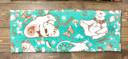 Alaska Headband: Arctic Animals, Berries, Antlers Jersey Knit