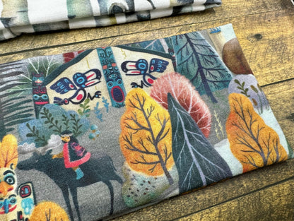 Alaskan Headband Birch and Bear Handmade Jersey Knit Soft Bandeau Alaska Outdoors Totem Native Art