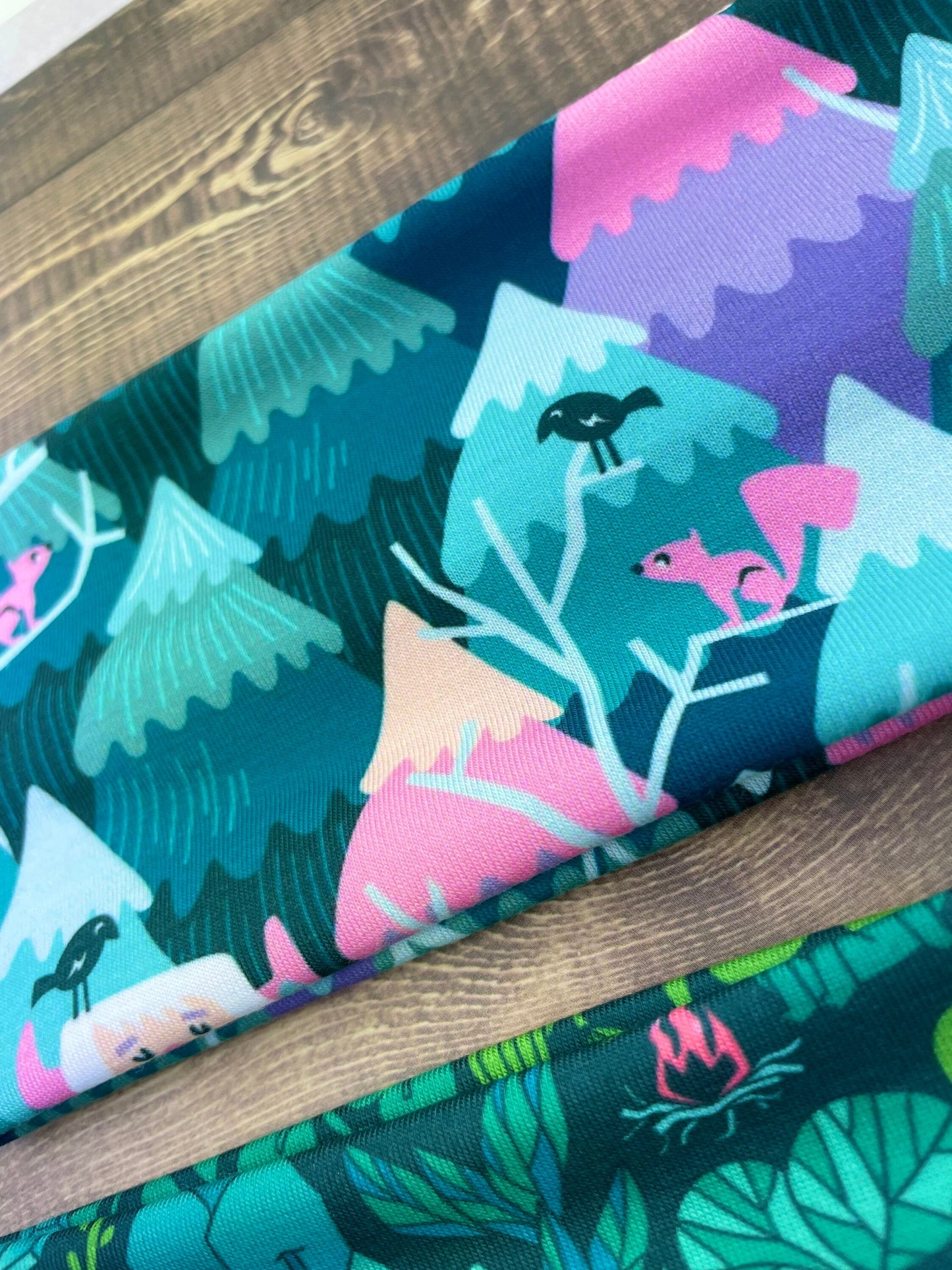 Headbands Yeti and Forest Creatures Green Mountains Handmade Headbands Jersey Knit Soft