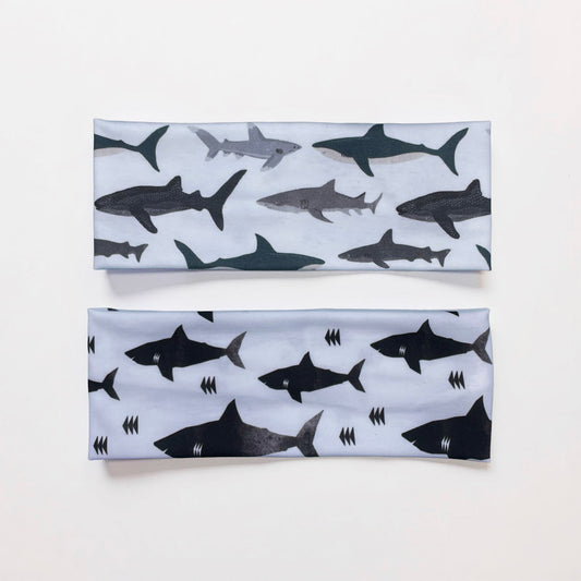 Sharks Jersey Knit Soft Headbands Crafts Alaska Gift Whale Shark Great white Shark Hammerhead