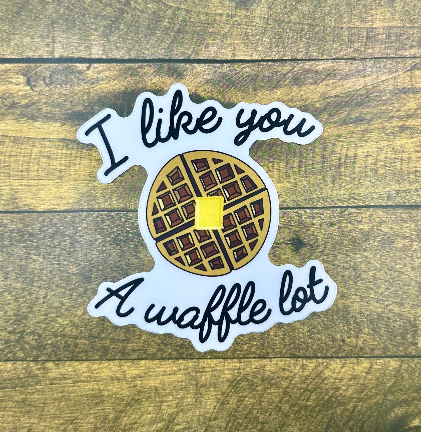 Leslie Knope Parks And Recreation Sticker Waffles Lil Sebastian