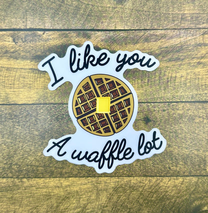 Leslie Knope Parks And Recreation Sticker Waffles Lil Sebastian