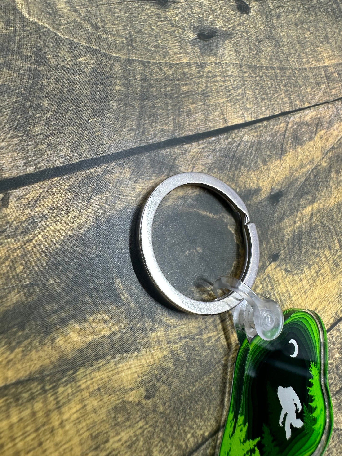 Bigfoot Topographical Key Chain Cryptid Sasquatch