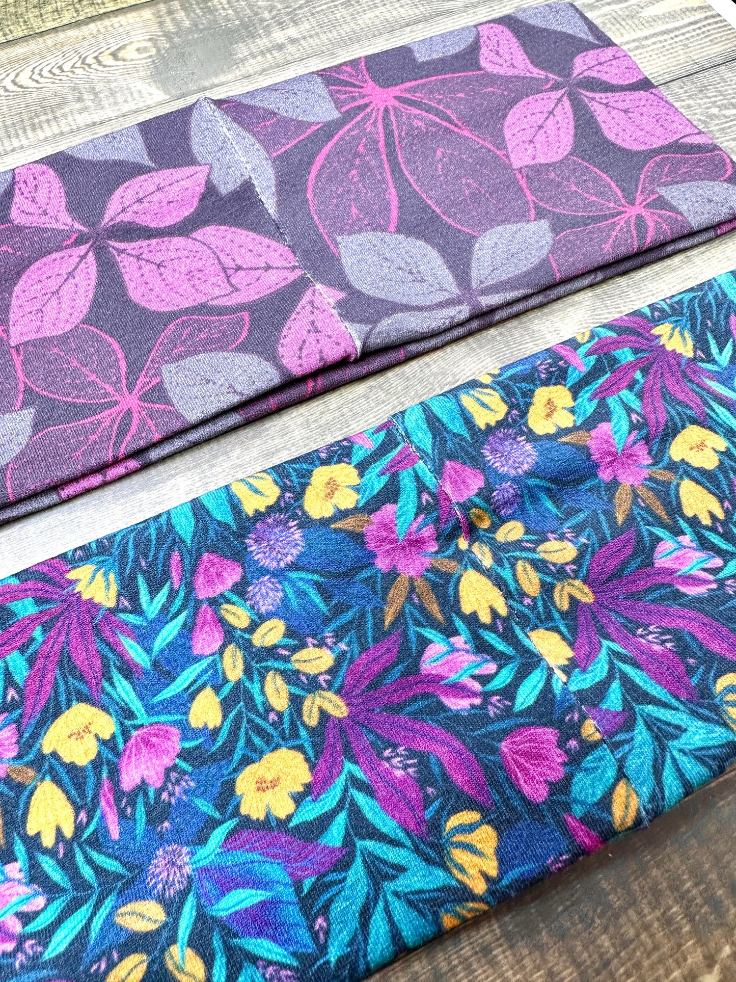 Violet Headbands, Handmade Knit Flower Bandeau