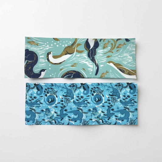 Handmade Sea Otter Headband: Soft Jersey Knit Bandeau