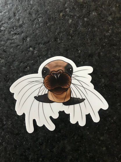 SEA SEAL STICKER- Vinyl Alaska Sticker - Waterproof Sticker - Bumper, Laptop Sticker - Alaska Illustration - Sea Life Sticker - Alaska Gift