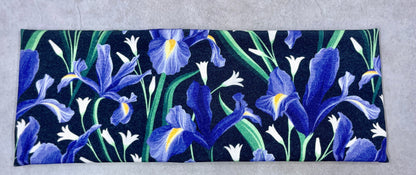 Alaskan Blueberries and Iris Flowers Handmade Headbands Jersey Knit Soft