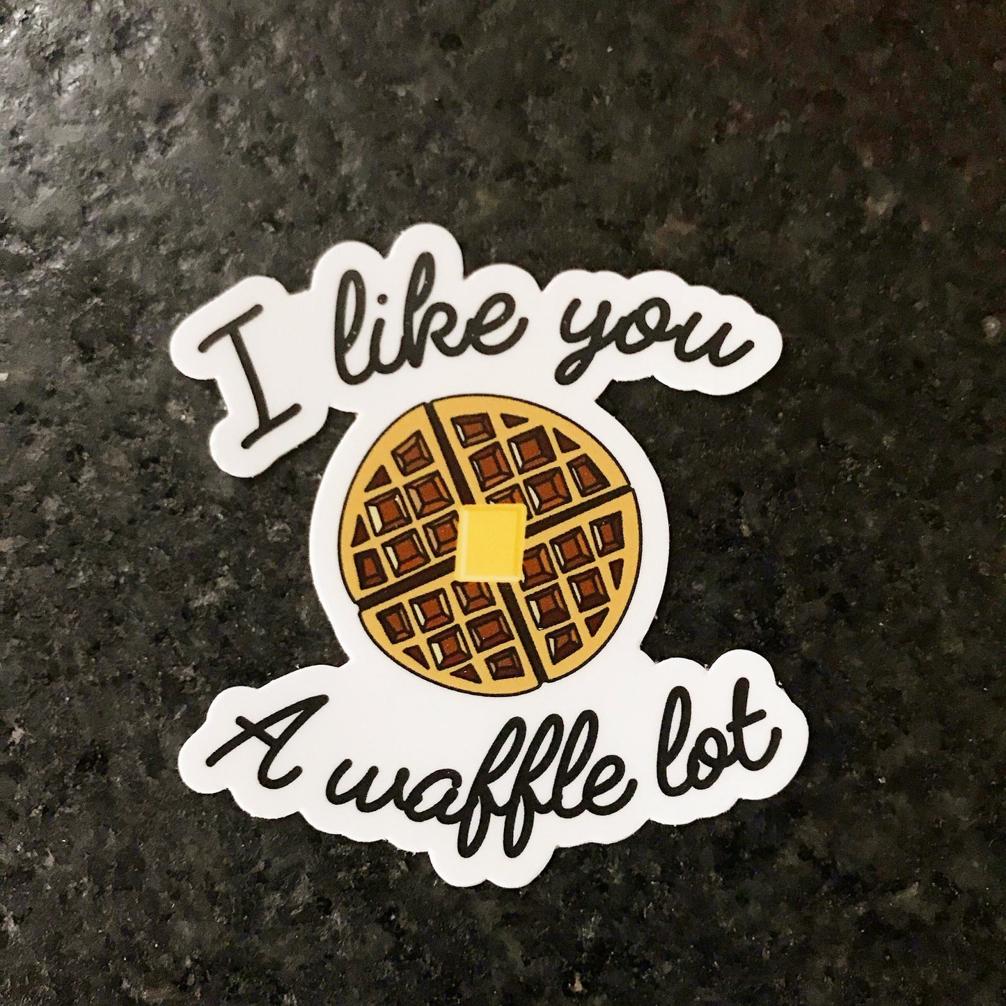 Leslie Knope Parks And Recreation Sticker Waffles Lil Sebastian