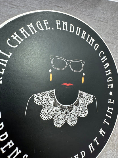 Ruth Bader Ginsburg Sticker Inspirational Quote Waterproof Laptop Decal