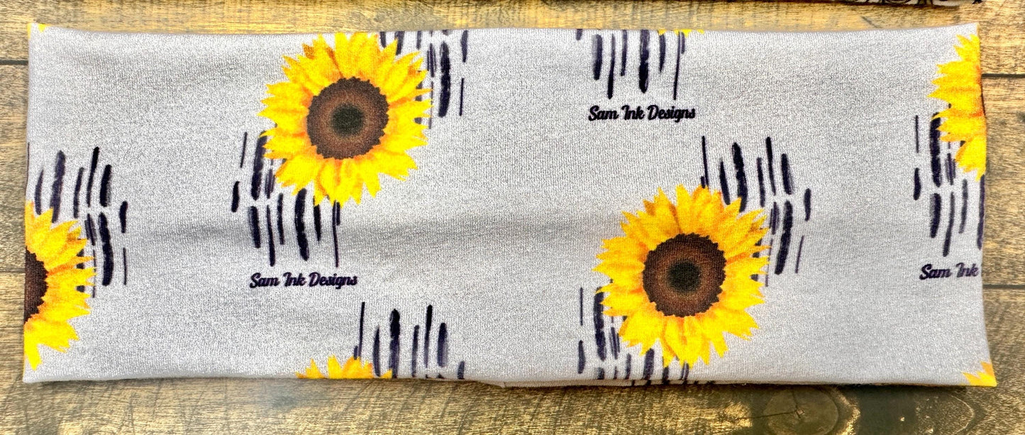 Handmade Honey Bee Headband: Jersey Knit Sunflower Bandeau
