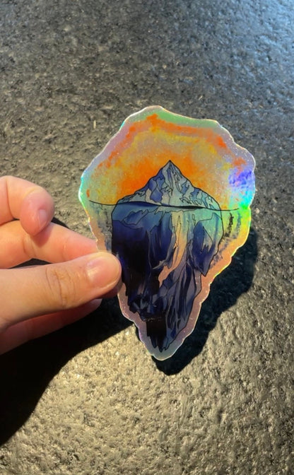 Original Art Holographic Iceberg Sticker