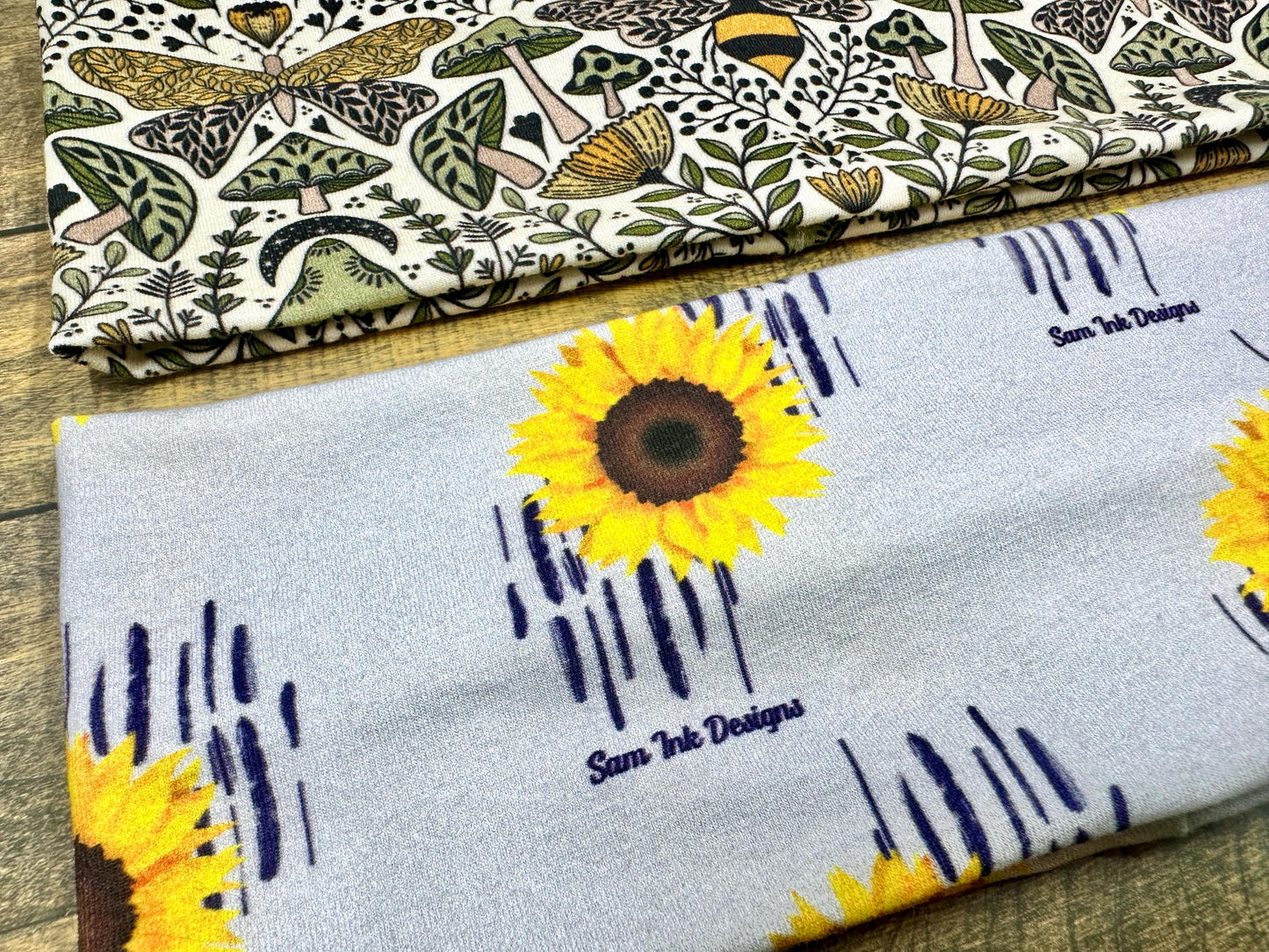 Handmade Honey Bee Headband: Jersey Knit Sunflower Bandeau