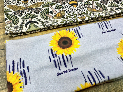Handmade Honey Bee Headband: Jersey Knit Sunflower Bandeau