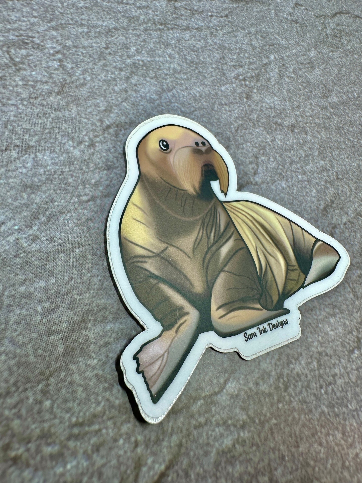 Walrus Sricker Alaska Sea Life Center Walrus Aku Waterproof Decal