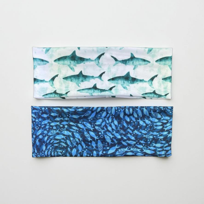 Handmade Shark Headband: Jersey Knit Soft Fabric Headband