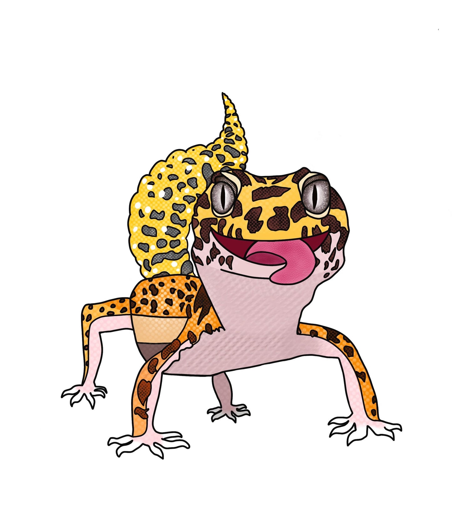 Leopard Gecko Sticker Waterproof Cute Animal Laptop and Water Bottle Decal