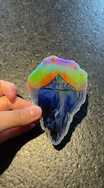 Original Art Holographic Iceberg Sticker