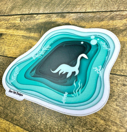Loch Ness Monster Sticker: Nessie Art Print, Home Decor