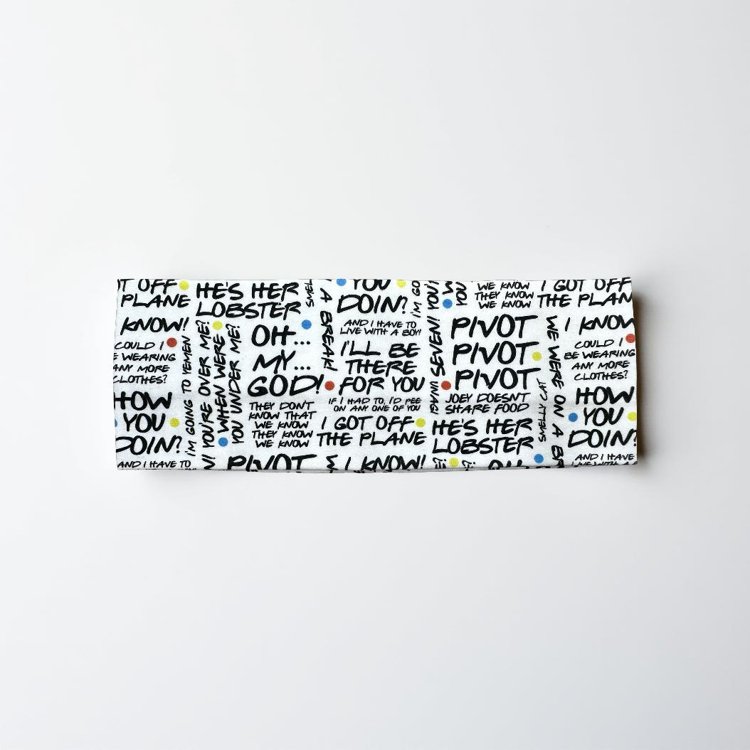 Friends TV Show Headband: Handmade Jersey Knit Hairband