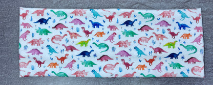 Pink Rainbow Cute Dinosaur Jersey Knit Soft Headbands Floral Dino Gift for Her Girls Accessories