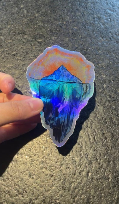 Original Art Holographic Iceberg Sticker