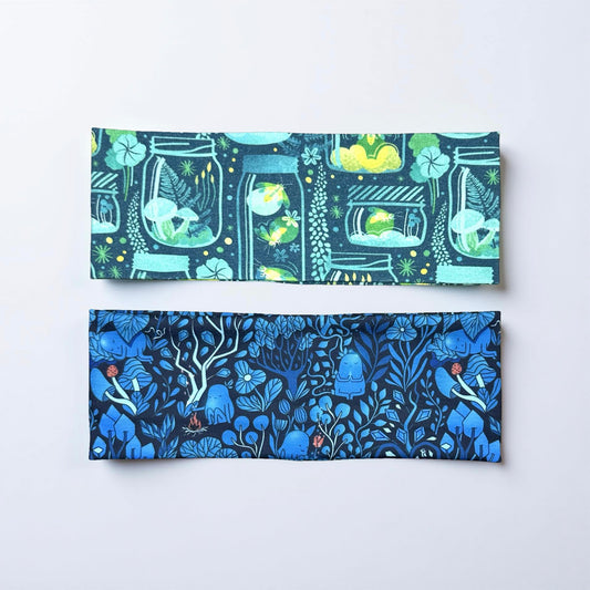 Forrest Creature Headband and Fire Flys Handmade Headbands Jersey Knit Soft Mushrooms
