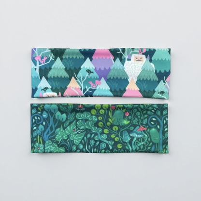 Headbands Yeti and Forest Creatures Green Mountains Handmade Headbands Jersey Knit Soft