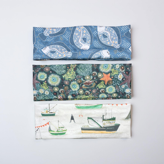 Fishing Headbands Alaska Theme Wide No Slip Bandeau Jersey Knit Soft