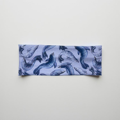 Purple Sea Lions and Seals Handmade Headbands Jersey Knit Soft