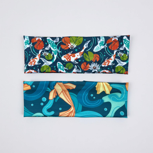 Koi Pond Fish Leap Pads Water Lilly Jersey Knit Soft Headbands