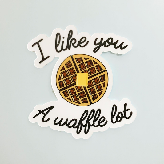 Leslie Knope Parks And Recreation Sticker Waffles Lil Sebastian