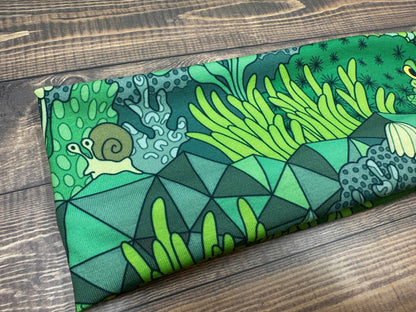 Frog Mushroom and Snail Green Handmade Headbands Jersey Knit Soft