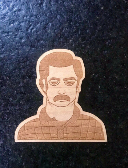 Ron Swanson Waterproof Sticker