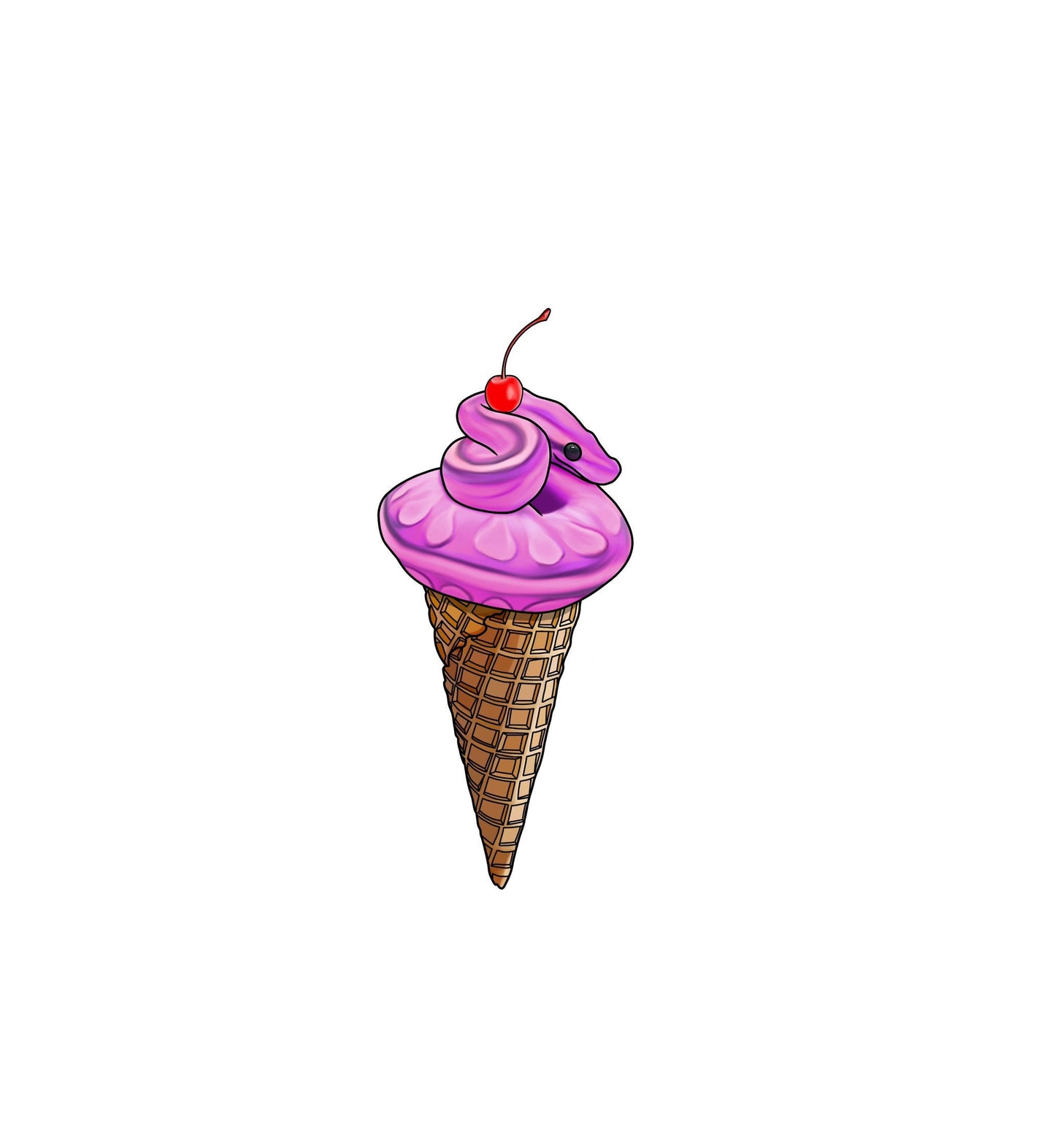 Original Artwork Snake in a Cone