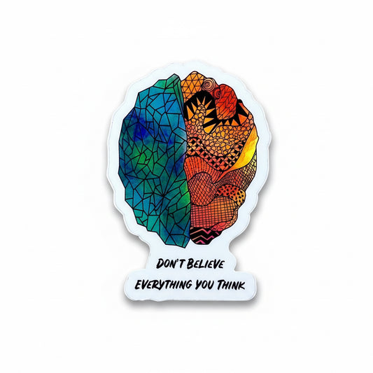 Brain Sticker: Mental Health Awareness, Waterproof Laptop Decal